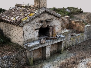brick barbecue ruins photoscan 3D Model