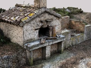 brick barbecue ruins photoscan 3D Model