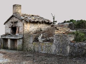 brick barbecue ruins photoscan 3D Model