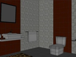 Badezimmer 3D Modell