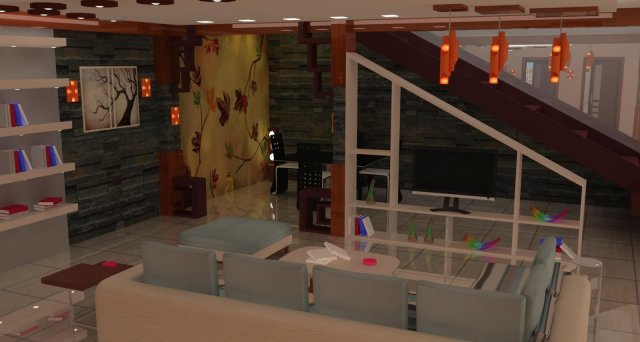 interior full house  5 rooms 3D 모델 .c4d .max .obj .3ds .fbx .stl .blend 