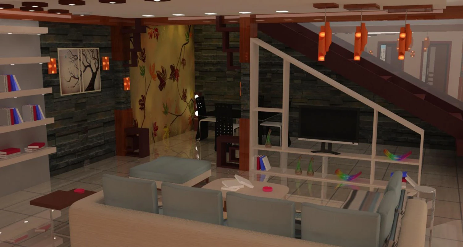 interior full house  5 rooms 3D Model .c4d .max .obj .3ds .fbx .stl .blend 