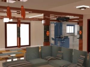 interior full house  5 rooms 3D Model
