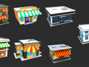 cartoon city 3D Model