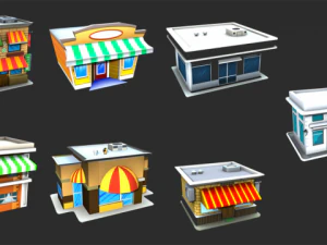 cartoon city 3D Model