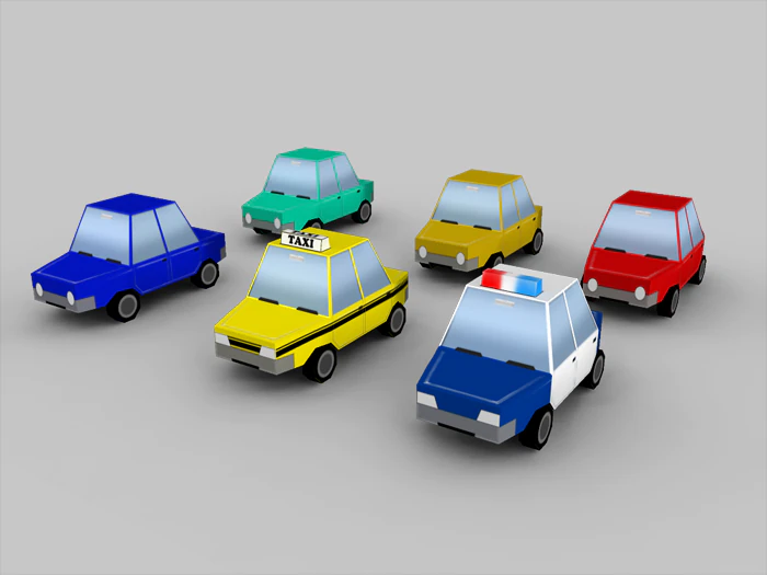 cartoon vehicles pack 3D Model .c4d .max .obj .3ds .fbx .stl .blend 