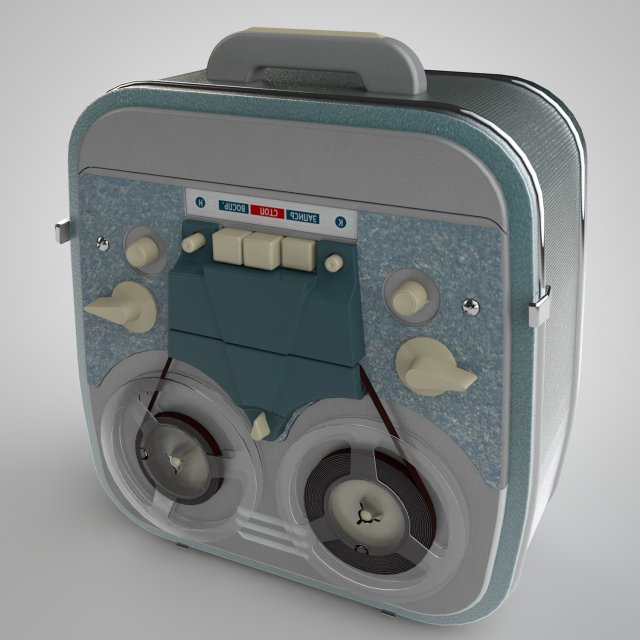 tape recorder 3D Модель .c4d .max .obj .3ds .fbx .stl .blend 