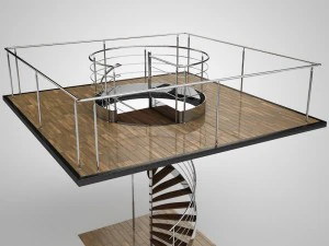 escalier en colima&ccedil;on Modèle 3D