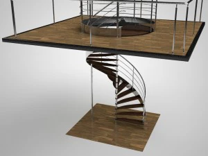 escalier en colima&ccedil;on Modèle 3D