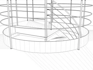 escalier en colima&ccedil;on Modèle 3D