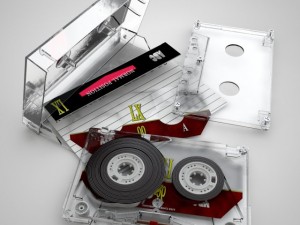 compact cassette tape Model 3D