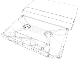 compact cassette tape Model 3D