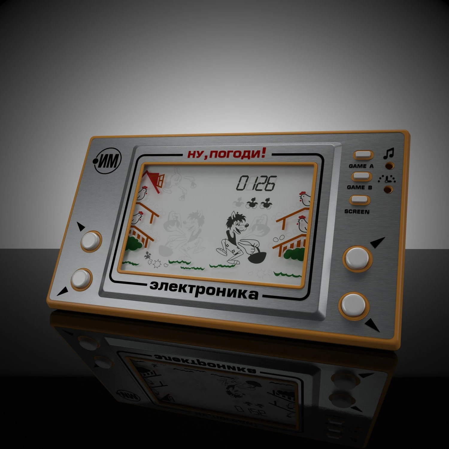 electronic game well wait a minute nu pogody 3D Model .c4d .max .obj .3ds .fbx .stl .blend 