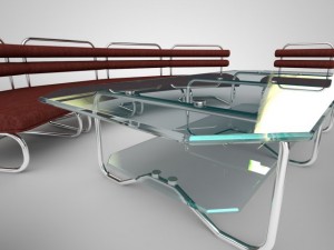 sofa chair table Modèle 3D