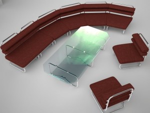 sofa chair table 3Dモデル