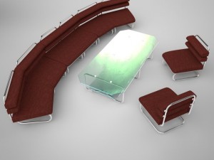 sofa chair table 3Dモデル