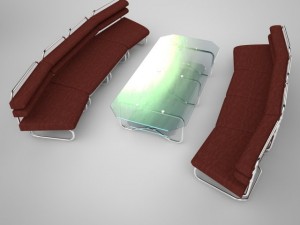 sofa chair table 3Dモデル