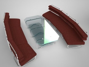 sofa chair table 3Dモデル