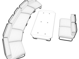 sofa chair table 3Dモデル