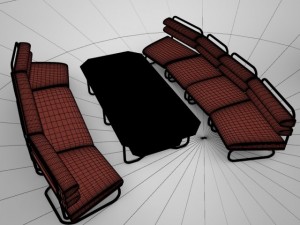 sofa chair table 3Dモデル