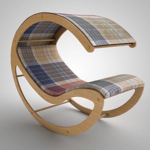 deck chair Model 3D .c4d .max .obj .3ds .fbx .stl .blend 