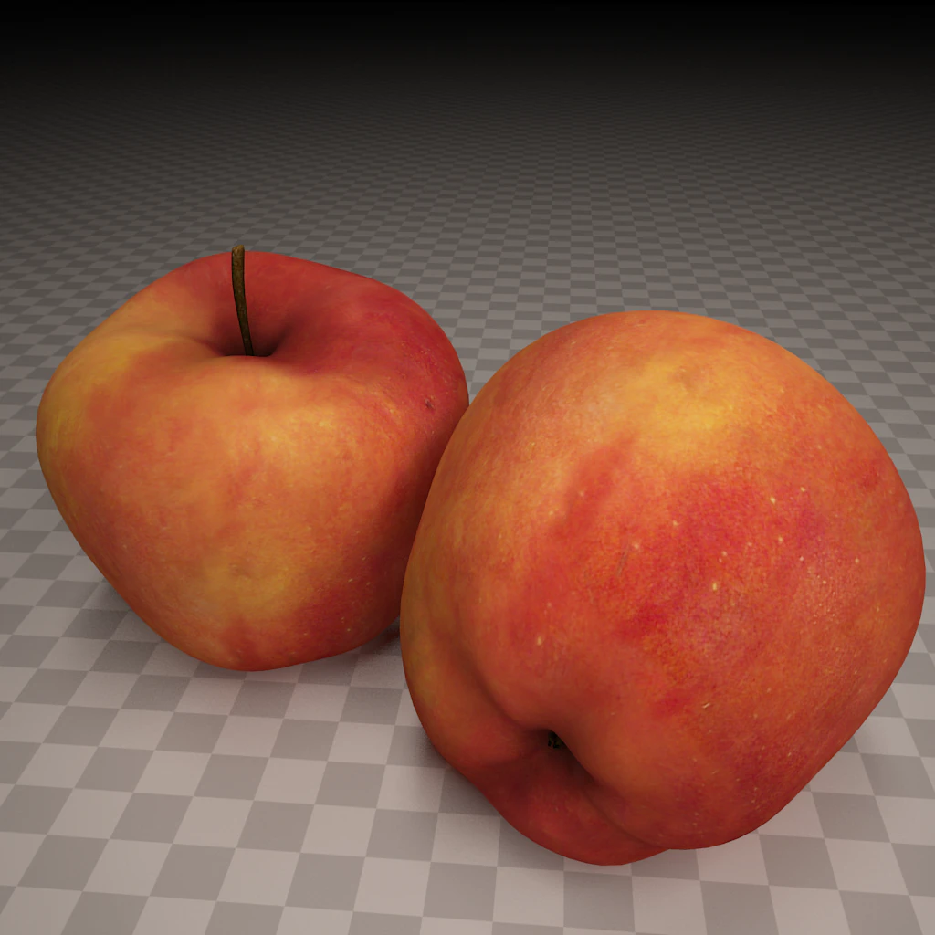 red apple 3D Model .c4d .max .obj .3ds .fbx .stl .blend 