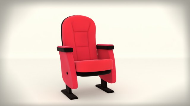 cartoon theater seat 3D Model .c4d .max .obj .3ds .fbx .stl .blend 