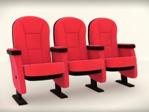cartoon theater seat 3D Model