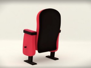 cartoon theater seat 3D Model