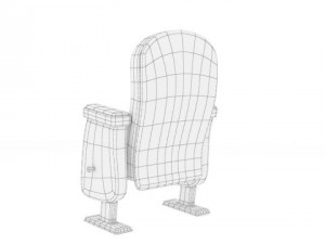 cartoon theater seat 3D Model