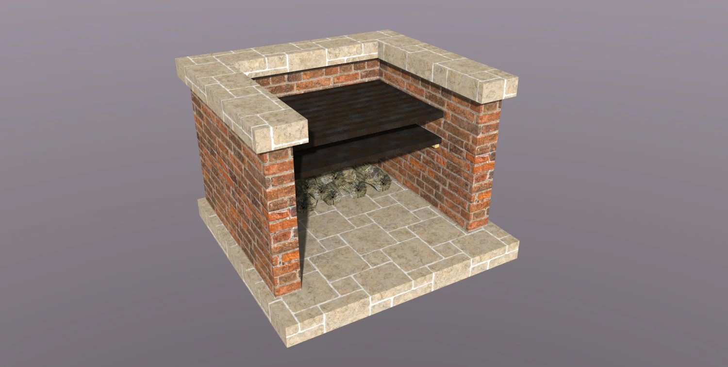 bbq grill barque 3D Model .c4d .max .obj .3ds .fbx .stl .blend 