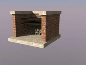 bbq grill barque 3D Model