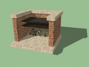 bbq grill barque 3D Model