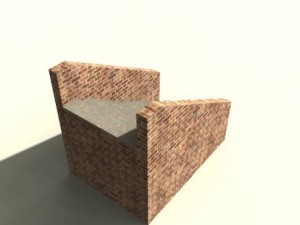 brick stairs Modèle 3D