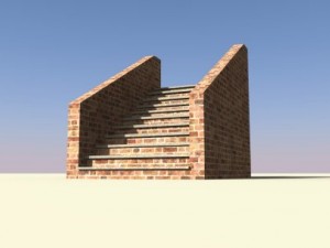 brick stairs Modèle 3D