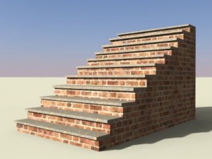 brick stairs 3D Model