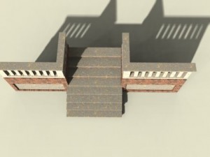 brick stairs Modello 3D