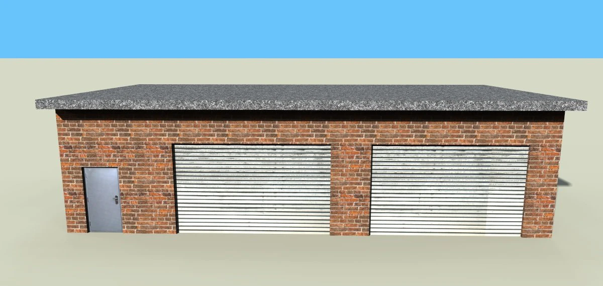 garage 3D Model .c4d .max .obj .3ds .fbx .stl .blend 