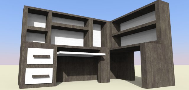 desk 3D Modell .c4d .max .obj .3ds .fbx .stl .blend