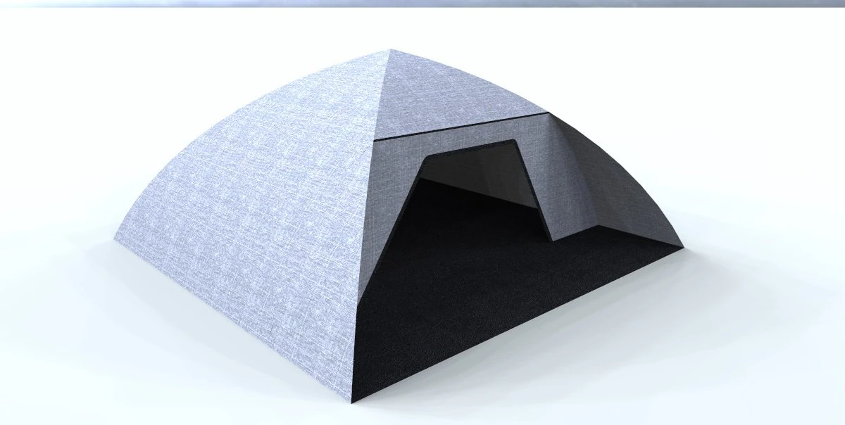 white camo tent 3D Model .c4d .max .obj .3ds .fbx .stl .blend 