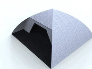 white camo tent 3D Model