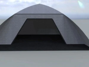 white camo tent 3D Model