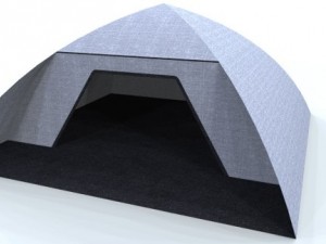 white camo tent 3D मॉडल