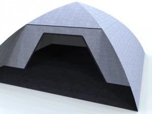white camo tent 3D Model