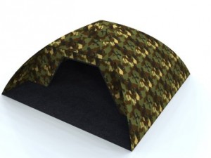 green camo tent Model 3D