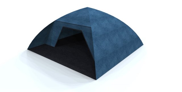 blue tent Model 3D .c4d .max .obj .3ds .fbx .stl .blend 