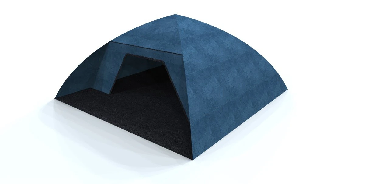 blue tent 3D Model .c4d .max .obj .3ds .fbx .stl .blend 