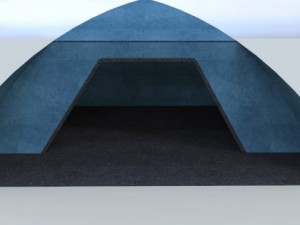 blue tent Model 3D