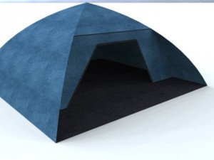 blue tent Model 3D