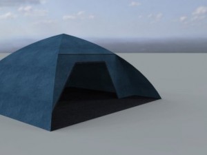blue tent Model 3D